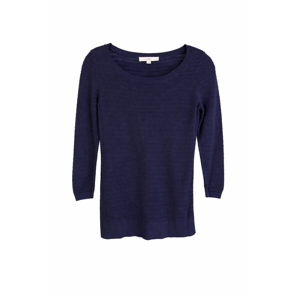 LOFT Navy Blue Lightweight Knit Sweater – Size Small